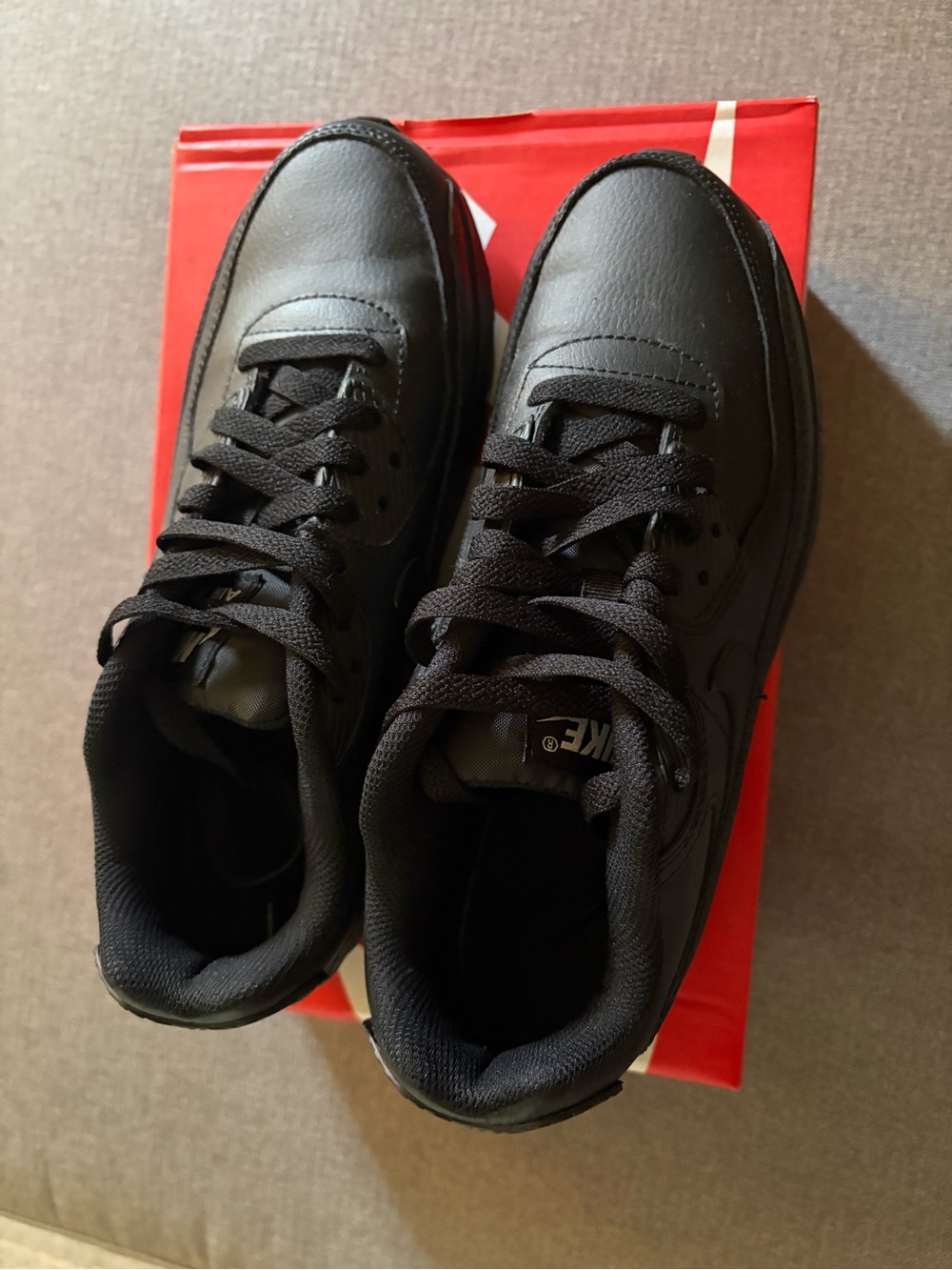 Nike Air Max 90’s Youth All-Black Low-Top Sneakers